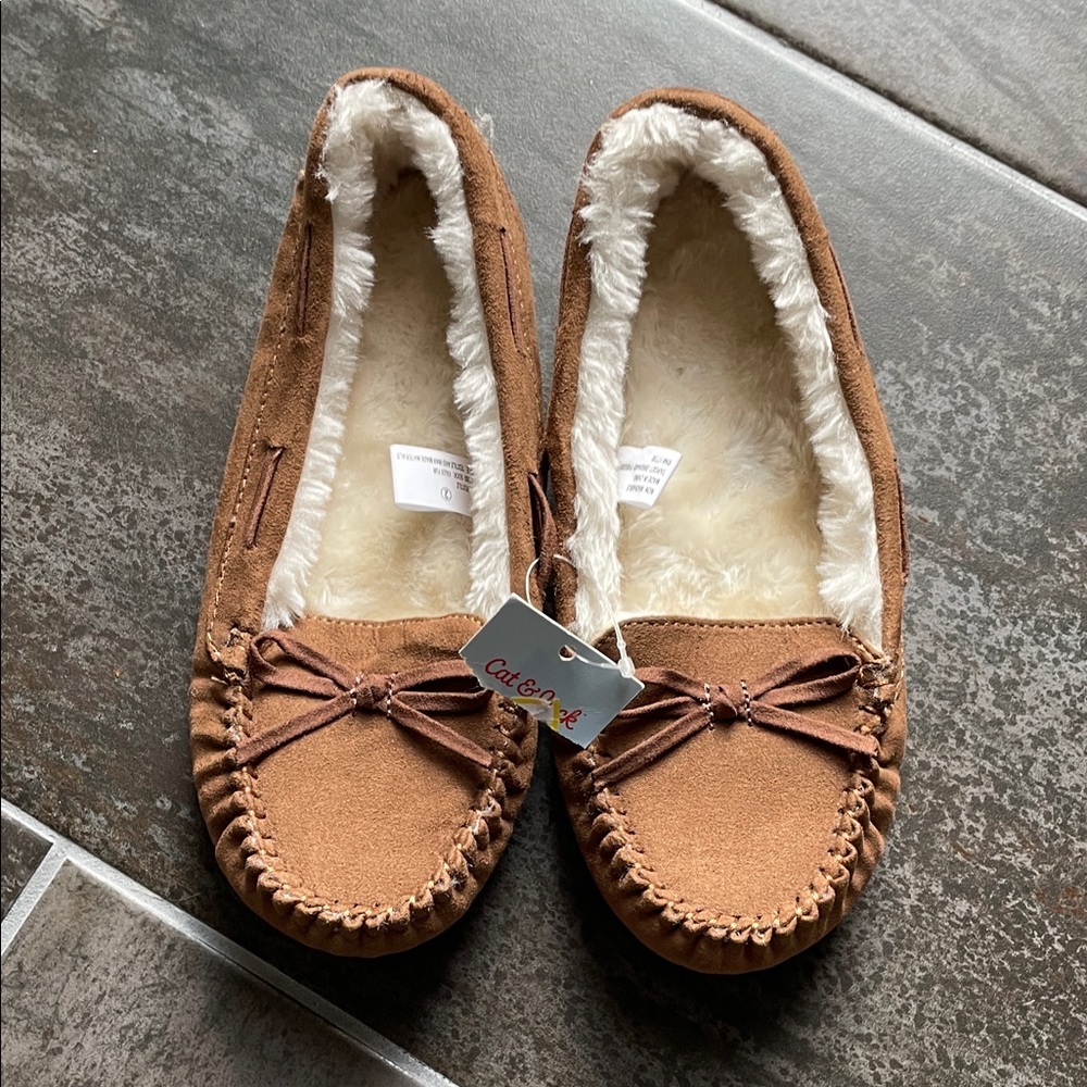 Cat & Jack Tan Moccasins with Soft Lining